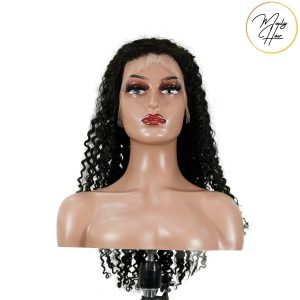 maady hair luxury 13x4 jerry curly lace front wig natural black remy hair