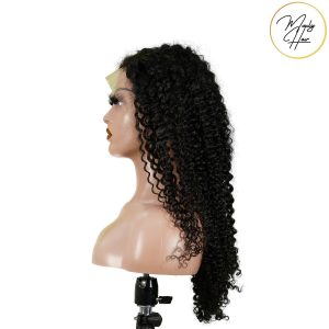 maady hair luxury 13x4 jerry curly lace front wig natural black remy hair