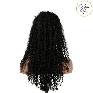 maady hair luxury 13x4 jerry curly lace front wig natural black remy hair