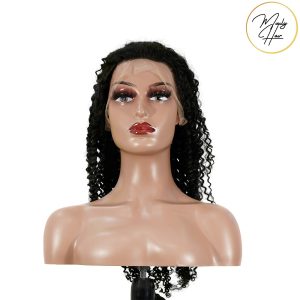 maady hair luxury 13x4 kinky curly lace front wig natural black remy hair