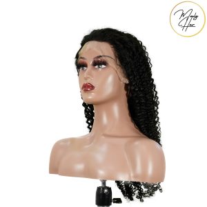 maady hair luxury 13x4 kinky curly lace front wig natural black remy hair