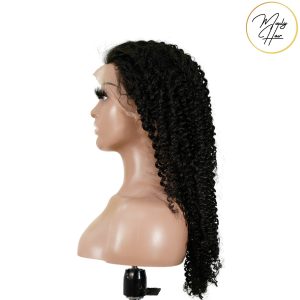 maady hair luxury 13x4 kinky curly lace front wig natural black remy hair