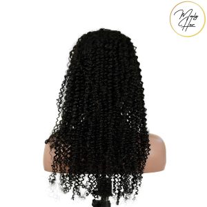 maady hair luxury 13x4 kinky curly lace front wig natural black remy hair