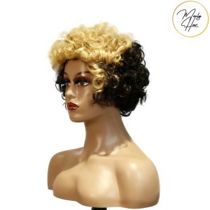 maady hair luxury machine made black wig remy hair tc004