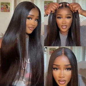 maady hair luxury glueless remy hair 5x5 lace closure straight human hair wig