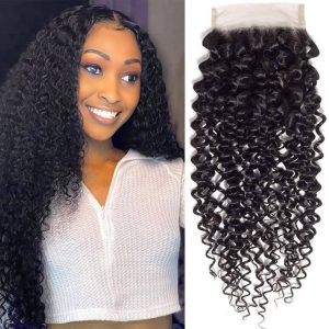 maady hair luxury remy hair 4x4 kinky curly closure