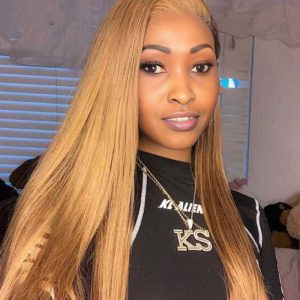 maady hair luxury 13x4 straight lace front wig 27 honey blonde remy hair