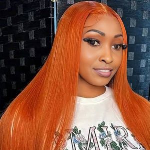 maady hair luxury 13x4 straight lace front wig 350 orange 26 inch remy hair