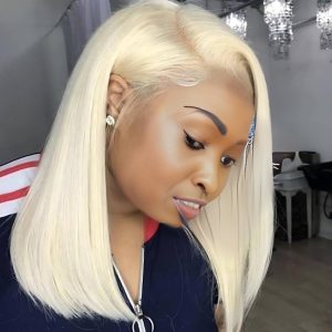 maady hair luxury 13x4 straight bob lace front wig 613 remy hair