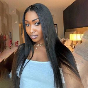 maady hair luxury natural black remy hair 6x7 lace closure straight human hair wig