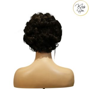 maady hair luxury machine made black wig remy hair tc064